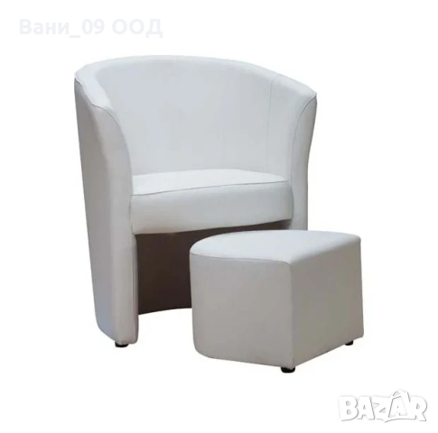 Релакс фотьойл с табуретка , снимка 3 - Дивани и мека мебел - 44590461