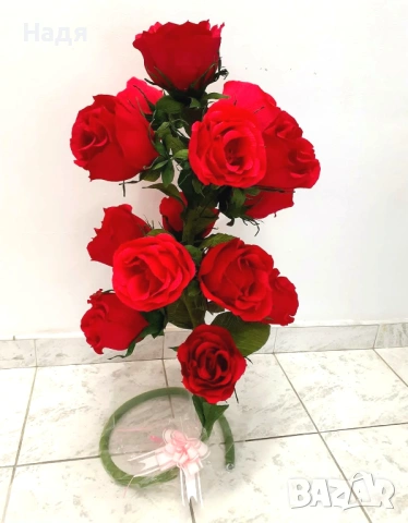 Цветя от креп хартия за декорация фотосесия парти танци подарък, снимка 5 - Декорация за дома - 54079597