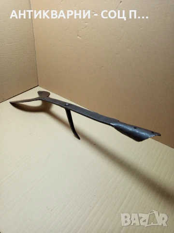 Стар Ръчно Кован Инструмент За Подрязване На Житни Класове Снопи Сено., снимка 2 - Антикварни и старинни предмети - 51032902