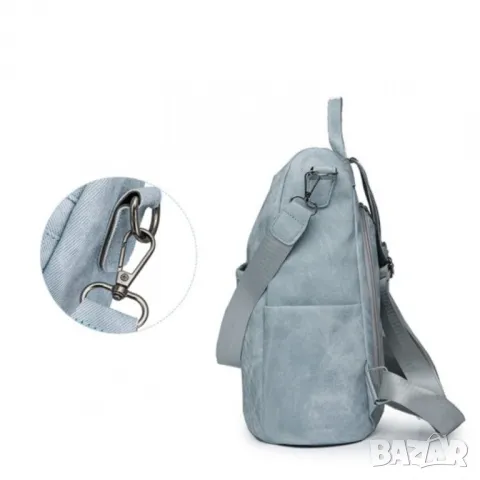 Дамска чанта раница Orsela Blue, снимка 7 - Чанти - 47923396