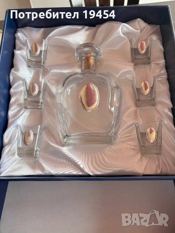 Сет  Бутилка + 6 чаши, За ракия, снимка 2 - Буркани, бутилки и капачки - 53060887