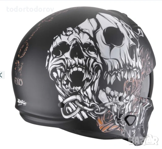 Мото каска мотор SCORPION EXO-COMBAT II GENESIS Matt Black-White-Gold 418.55 лв. / 214 €, снимка 2 - Аксесоари и консумативи - 54165543