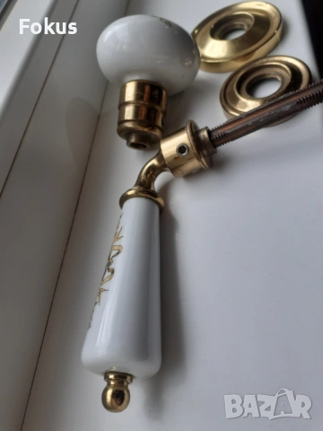 Стари антикварни барокови дръжки за врата порцелан Limonge, снимка 6 - Антикварни и старинни предмети - 53964943