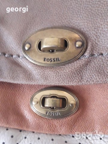 Дамска чанта от естествена кожа Fossil , снимка 2 - Чанти - 32194586