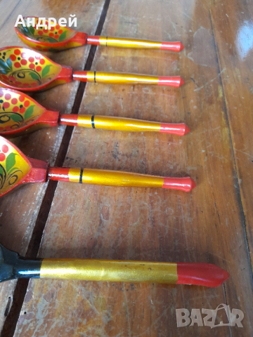 Стари Руски дървени лъжици #4, снимка 3 - Други ценни предмети - 44516469