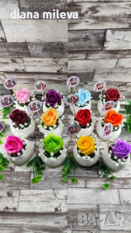 Бюджетни подаръчета със сапунени рози!!, снимка 2 - Декорация за дома - 53349312