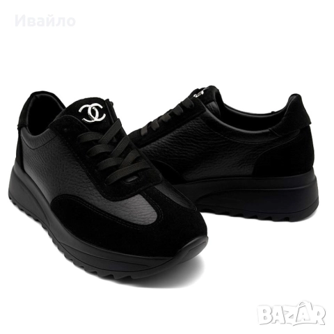 Дамски черни обувки от естествена кожа с изчистен силует, снимка 3 - Дамски ежедневни обувки - 52367859