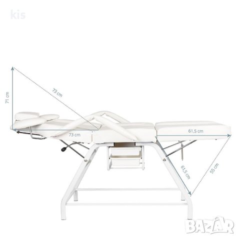 Козметичен стол/козметично легло Ivette подходящо за миглопластика, микроблейдинг и грим, снимка 12 - Кушетки - 42165663