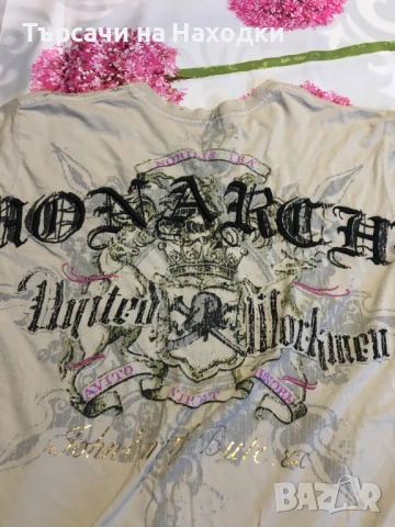 Автентична мъжка тениска MONARCHY United Worksmen S Small сива Grey