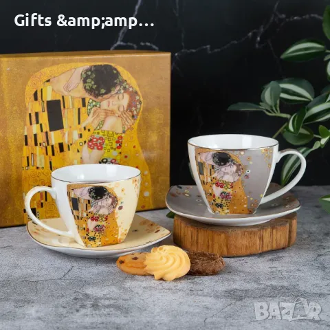 Нов модел Целувката! Комплект две чаши, снимка 1