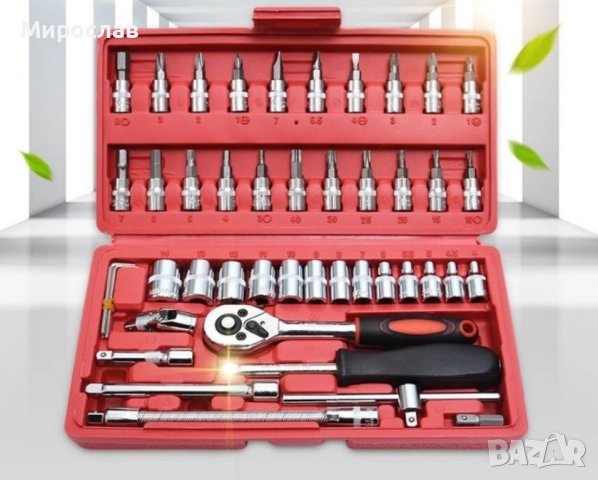 Комплект за ремонт на автомобил от 46 части, снимка 9 - Куфари с инструменти - 52501892