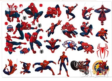 Спайдърмен Spiderman голям лист Tattoo татос татуировка временна детска, снимка 1 - Други - 31857735