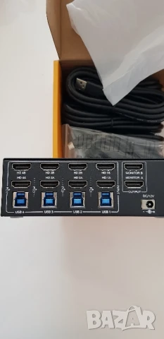 4-портов HDMI/USB 3.0 KVM Switch KC-KVM842 – до 4 компютъра 4K@144Hz и USB 3.0
