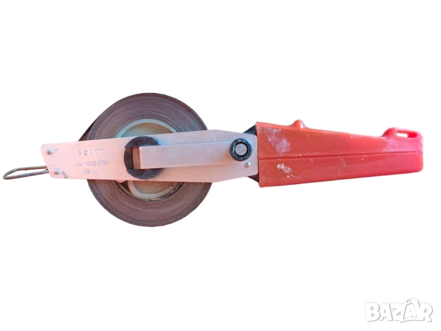 Геодезична рулетка с дръжка, 20 м, Червена