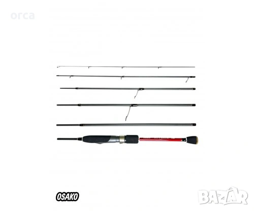 Травел спининг въдица Osako Ritmix X6 компактна 6 части, снимка 4 - Въдици - 54087807