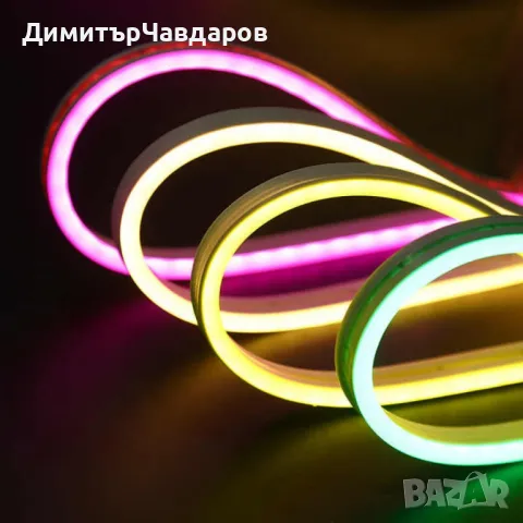 LED Лента с неонови цветове и дистанционно управление, снимка 2 - Лед осветление - 48240629