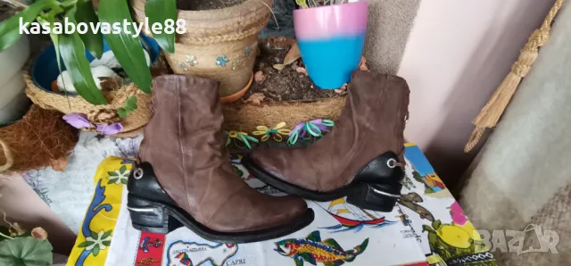 Боти  A. S. 98 Естествена кожа 38н., снимка 3 - Дамски боти - 48024101