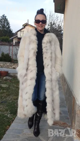 манто от арктическа лисица M ДВУЛИЦЕВО!!!, снимка 5 - Палта, манта - 56001713