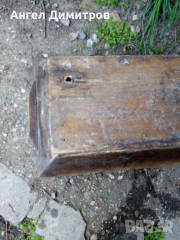 Старо дървено корито с метален обков неръждавейка, снимка 7 - Антикварни и старинни предмети - 36679317