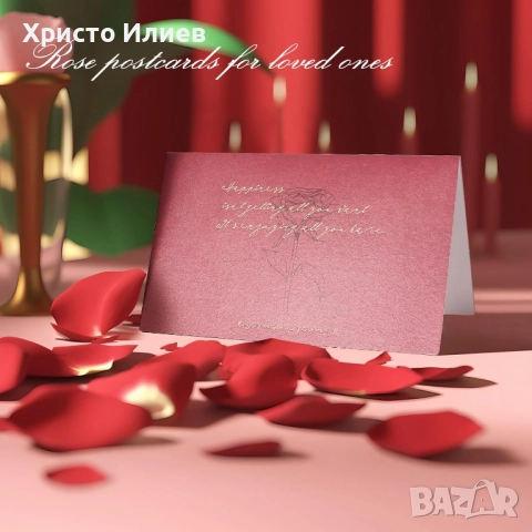 Подаръчен комплект сребърно колие сърце и обици в луксозна кутийка с вечни роза, снимка 6 - Бижутерийни комплекти - 50686112