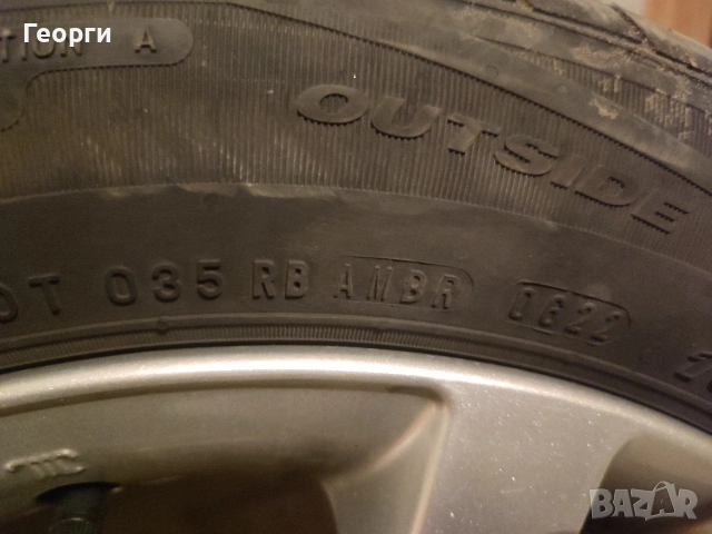 летни гуми 195/55/16с джанти за Фиат добло, стило , снимка 3 - Гуми и джанти - 53950171