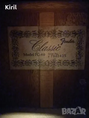 Акустична класическа китара Fender Classic Model FC-40, снимка 7 - Китари - 50180330