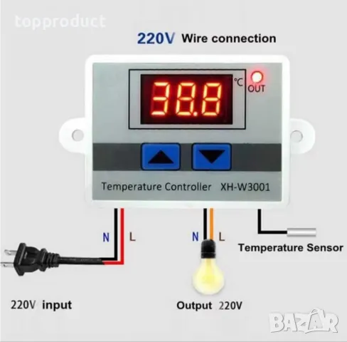 Терморегулатор, термостат, термореле, термоконтролер XH-W3001, снимка 2 - Други - 48423750