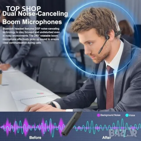 Нови Слушалки с отворено ухо и двоен микрофон за шумоподтискане кристално чист глас, снимка 4 - Bluetooth слушалки - 49450909