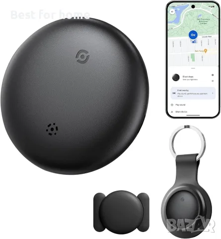 Android тракер, съвместим с Google Find My (Find Hub); Smart Tag със сменяема батерия 