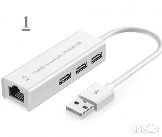 USB 2.0 + LAN HUB , USB C + LAN , Type-C HUB  / лаптоп / компютър , снимка 2 - Други - 39557543