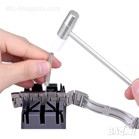 Професионален часовникарски комплект инструменти за отваряне на часовник смяна на верижки отвертки, снимка 8 - Отвертки - 50973936