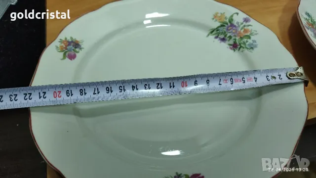 Стар български порцелан чинии , снимка 3 - Антикварни и старинни предмети - 50092488