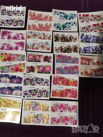 48 бр микс серии цветя котка и др  татос ваденки водни стикери за нокти маникюр, снимка 2 - Продукти за маникюр - 30625217