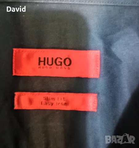 Оригинална мъжка риза с дълъг ръкав Hugo Boss, снимка 3 - Ризи - 48078991