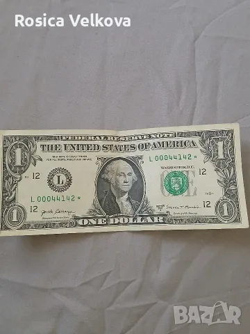 1$долар 2017 със звезда (Star Note), снимка 3 - Нумизматика и бонистика - 56003189