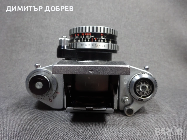 СТАР РЕТРО СОЦ ГДР DDR SLR ФОТОАПАРАТ EXA IA С ШАХТОВ ВИЗЬОР + CARL ZEISS TESSAR, снимка 7 - Фотоапарати - 53943211