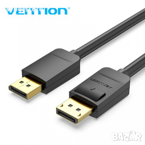 Кабел DisplayPort Мъжко - Мъжко v.1.2 Черен 1m. Vention HACBF Cable DP to DP M/M