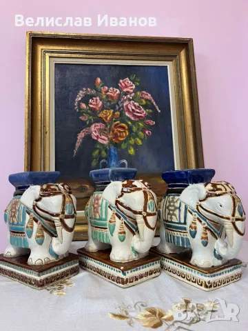 Винтидж керамични слончета в перфектно състояние. 3 броя.