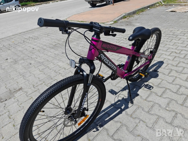 BG Алуминиев велосипед 26" MARTY розов, снимка 7 - Велосипеди - 54334920