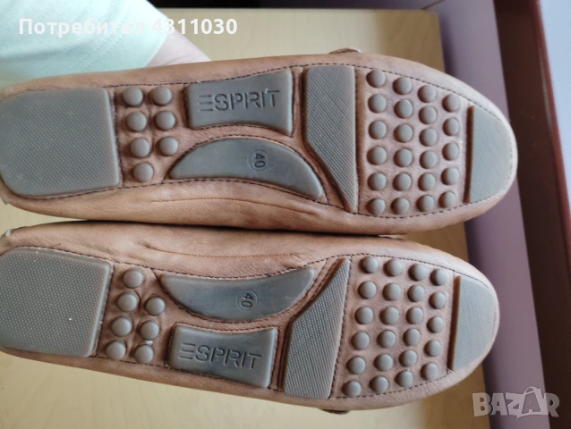 Кожени мокасини Есприт 40 номер, снимка 9 - Дамски ежедневни обувки - 53383504