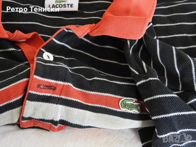 Тениска • Striped #7 • Lacoste • черно • размер XL • Мъже, снимка 3 - Тениски - 56314993
