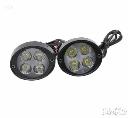 Комплект фар за мотоциклет , дневни светлини за мотор, 16W, бял