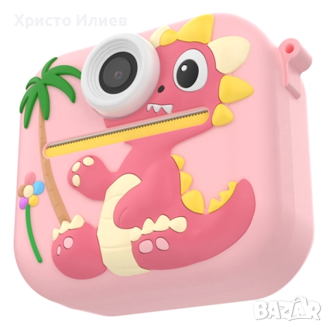 Детски фотоапарат за моментални снимки с принтер и вградени игри Зелен Син Розов, снимка 10 - Фотоапарати - 51455329