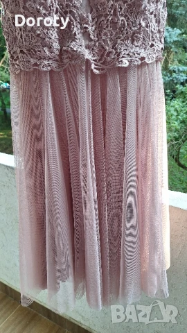 Официална рокля пепел от рози  S/M, снимка 5 - Рокли - 50596533