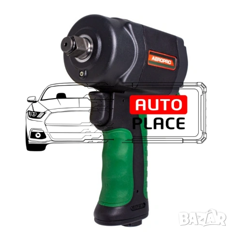 Пневматичен гайковерт с къс шпиндел 1200 Nм 1/2″ RockForce 