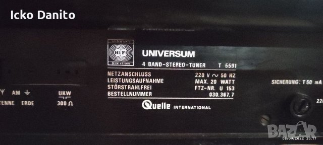 Universum T5591, снимка 7 - Радиокасетофони, транзистори - 37943118