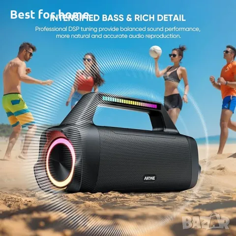 AKONE Преносима външна Bluetooth тонколона, снимка 4 - Тонколони - 49398623
