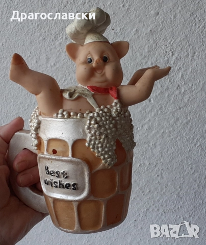 ПРАСЕ СВИНЯ бронз / месинг ФИГУРА СТАТУЕТКА метал, халба, солница, трите прасенца, снимка 5 - Декорация за дома - 28879176