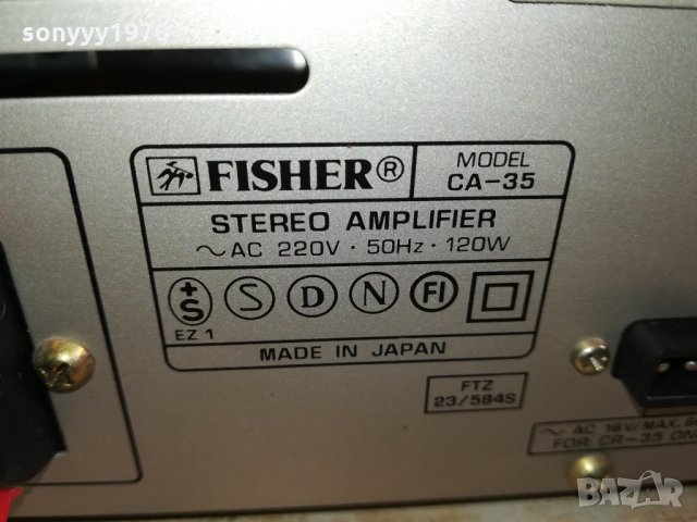 fisher ca-35 like new amplifier japan/sweden 2210201528, снимка 17 - Ресийвъри, усилватели, смесителни пултове - 30517102
