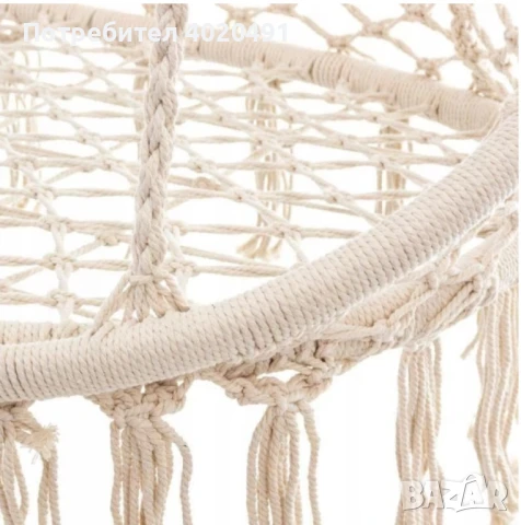 Двойна бежова градинска люлка за двама с възглавници, снимка 6 - Градински мебели, декорация  - 51039020